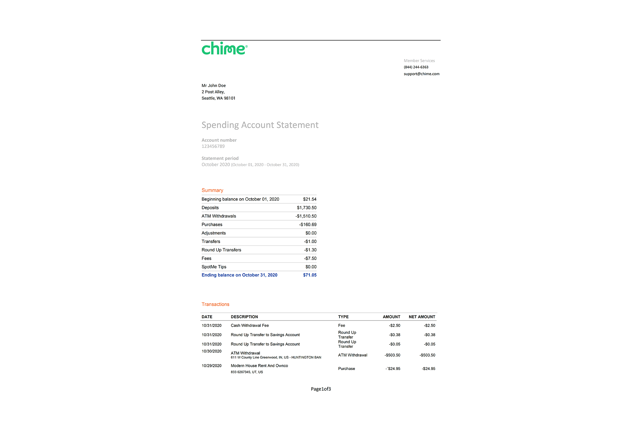 chime-bank-statement-pdf-template-usa-psd-store